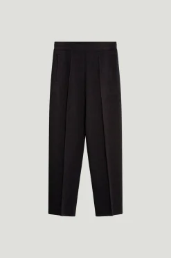 Pantaloni in Maglia a Taglio Dritto in Lana Merino