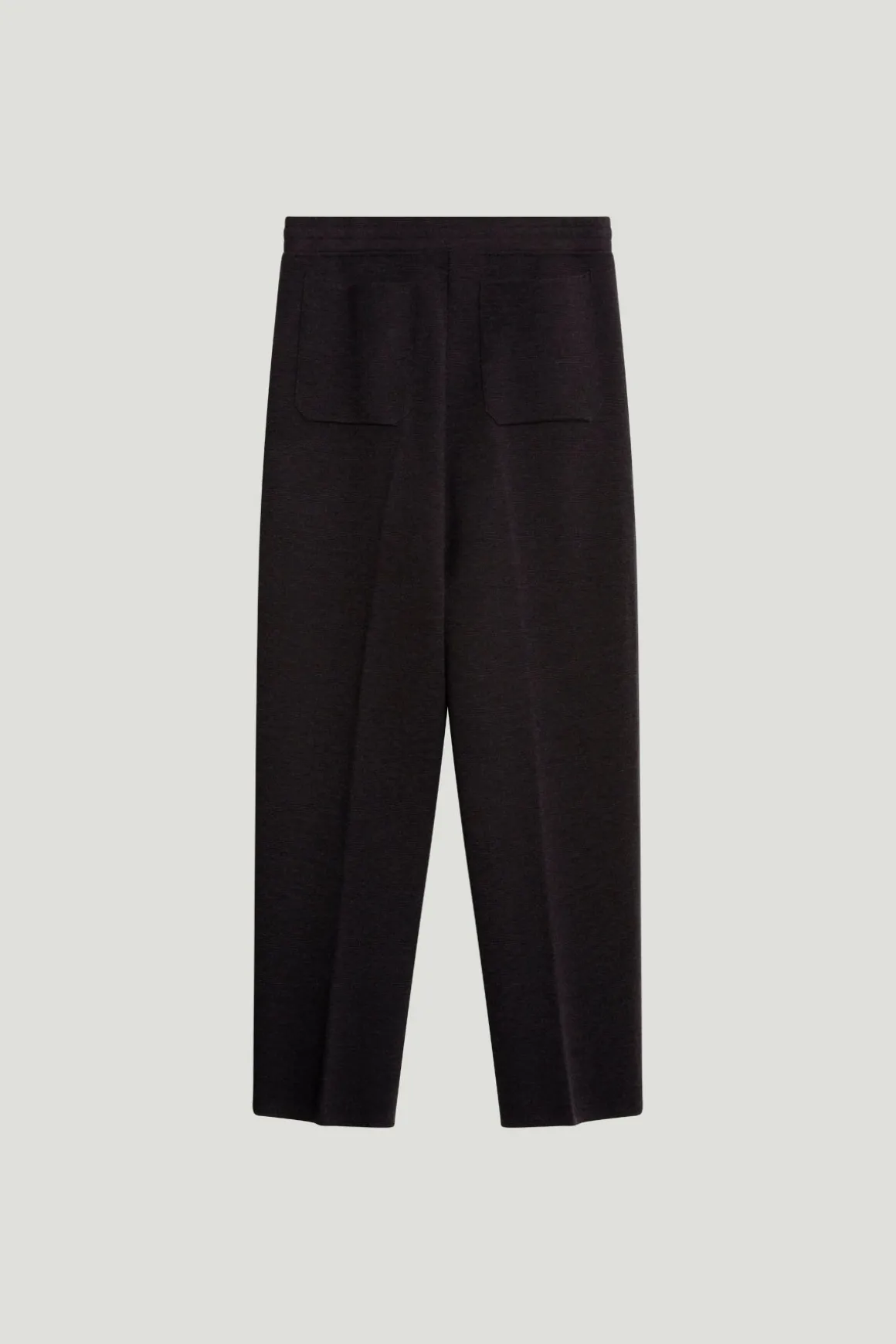 Pantaloni in Maglia a Taglio Dritto in Lana Merino