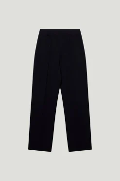 Pantaloni in Maglia a Taglio Dritto in Lana Merino