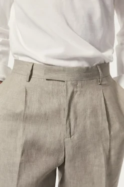 Pantaloni in Twill di Lino