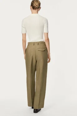Pantaloni in Twill di Lino