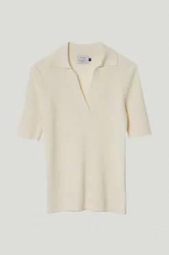 Polo a Coste in Lino Cotone