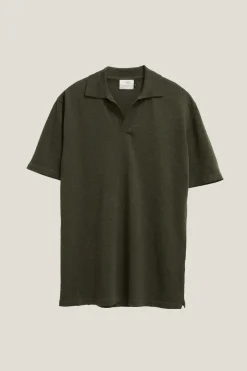 Polo a Manica Corta in Lino Cotone