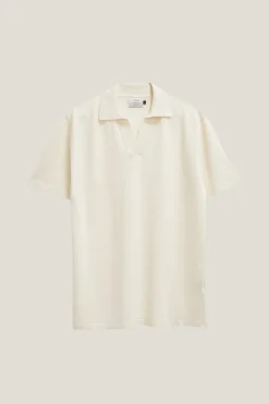 Polo a Manica Corta in Lino Cotone
