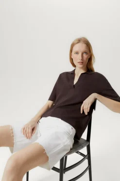Polo Boxy in Lino Cotone