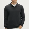 Polo con Collo Sciallato in Lana Merino