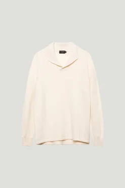 Polo con Collo Sciallato in Lana Merino