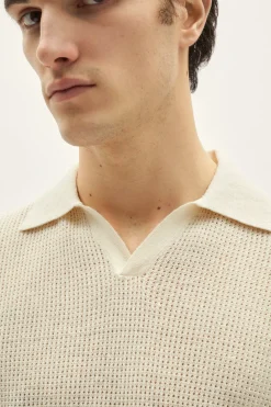 Polo Crochet in Lino Cotone