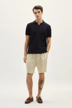 Polo Crochet in Lino Cotone