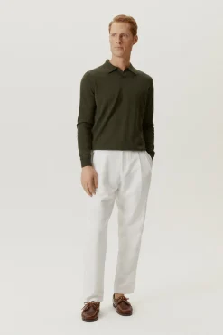 Polo in Lana Merino Senza Bottoni