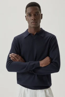 Polo in Lana Merino Senza Bottoni