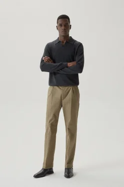 Polo in Lana Merino Senza Bottoni
