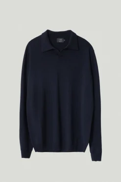Polo in Lana Merino Senza Bottoni