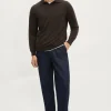 Polo Senza Bottoni in Lana Merino