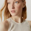 Tank Top a coste in Lino Cotone