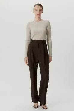 Top con Scollo sul Dietro in Lana Merino