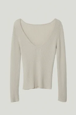 Top con Scollo sul Dietro in Lana Merino