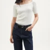 Top Scollo Dritto in Cotone Organico