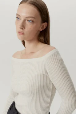 Top Senza Spalle in Lana Merino