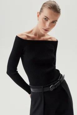 Top Senza Spalle in Lana Merino