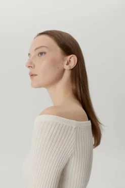Top Senza Spalle in Lana Merino
