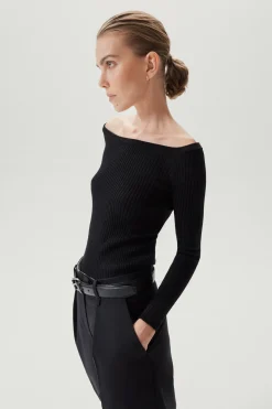 Top Senza Spalle in Lana Merino