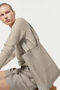 Tote Bag in Twill di Lino