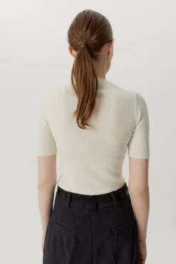 T-shirt a coste in Lana Ultrasoft